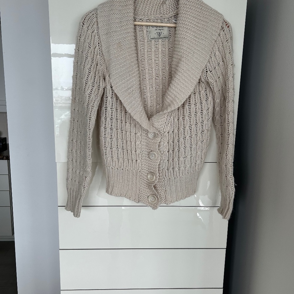 Guess Cable Chunky Knit Cardigan